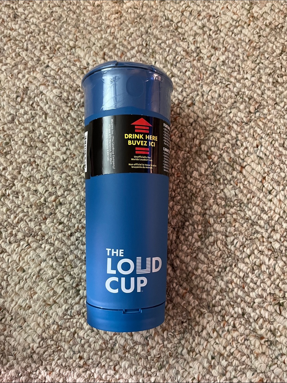 The Loud Cup 2in1 reuseable travel tumbler with a stadium blow horn